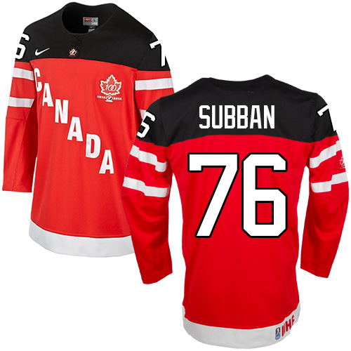 Olympic Hockey P.K Subban Authentic Kinder Rot – Team Canada #76 100th Anniversary